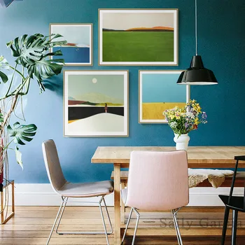 Nordic minimalist peisaj poster concepția artistică pictura galerie de arta moda acasă decor panza fara rama