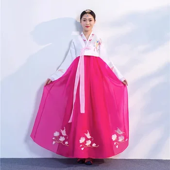 Tradițional Hanbok pentru Femei, Îmbunătățit coreean Costum, Palatul Costum, spectacol de Dans, Elegant Rochie de Printesa, rochii de Petrecere
