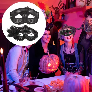 2 Buc Mască Venețiană de Cosplay, Costume Party Decoruri Măști pentru Halloween elemente de Recuzită de Pânză Mascarada Accesorii Iubitorii