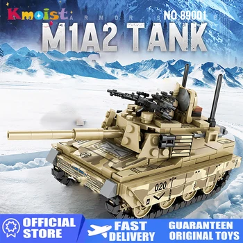 Bloc Tanc M1A2 Model Cărămizi Tancuri Grele Băiat Asamblate Camion Militar Masina Particule Mici Blocuri de Jucărie Modele Băiat