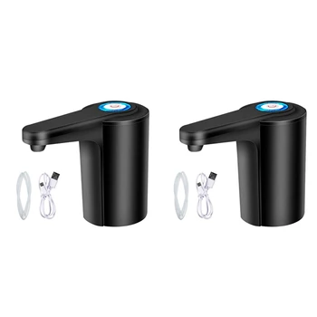 2X Dozator de Apa De 5 Litri - Pompa de Apa De 5 Litri Sticla, Cana de Apa Pompa USB Reîncărcabilă Universală Automată