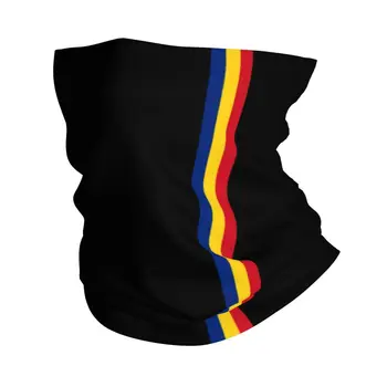Minimalist Romania Flag Bandană Neck Gaiter pentru Drumeții, Vânătoare Bărbați Femei Wrap Eșarfă român Mândria Balaclava mai Cald