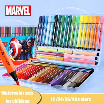 2023 supereroi Marvel Avengers personaje de desene animate pentru copii cutie watercolor pen lavabile copii desen instrumente de învățare papetărie