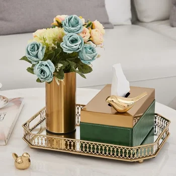 American lux lumina creative living, cutie de tesut dormitor masa high-end din piele sertare mobilier acasă accesorii