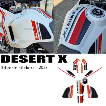 Desert X 2023 Motociclete 3D Gel de Rășină Epoxidică Autocolant Tank Pad Kit de Protecție Pentru Ducati DesertX Deșert X 2022 2023
