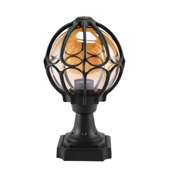 1buc în aer liber Pilon Lampa Glob de Sticlă Umbra Ușa Post Lampa Impermeabil Antic Iluminat Impermeabil Stâlp de Lumină