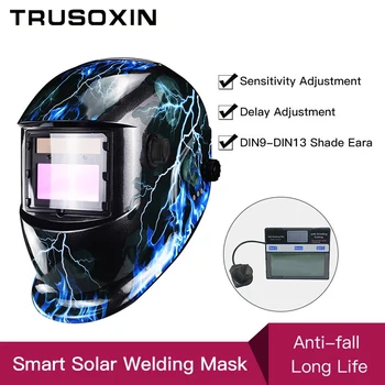 Smart solar baterie de litiu de auto reglaj TIG MIG MAG MMA True color masca de sudura/sudor casca