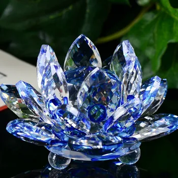 Cristal Floare de Lotus Prespapier din Sticlă Lotus Ornament Feng Shui 80mm 1buc Culoare Alb Colectii de Decor Acasă Decorare Nunta