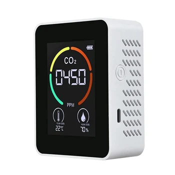 Temperatura & Umiditate Metru, Aer Monitor de Calitate, Detector de CO2, 3-În-1 Digital de Poluare a Aerului cu Dioxid de Carbon Detector