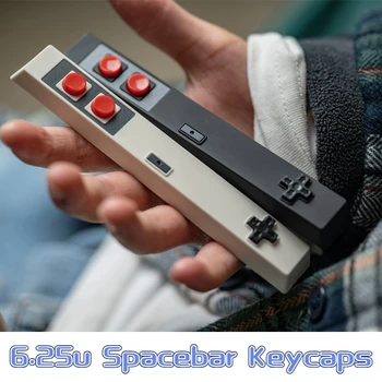 Tastatură mecanică 6.25 u bara de Spațiu Keycap ABS Design Personalizat Forma Mânerului Rosu/alb Joc Spațiu Translucid Keycap