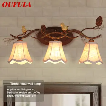 OUFULA Modern Retro Tranșee de Perete Lampă cu LED-uri Creative Pasăre Decor de Lumină Oglindă Pentru Casa Living, Dormitor Noptieră Coridor