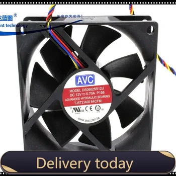 5PCS AVC DL08025R12U 8025 80MM 80*80*25MM ventilatorului de Răcire Comptuter CPU Caz de Răcire ventilator de 12V 0.7-O cu 4pin pwm