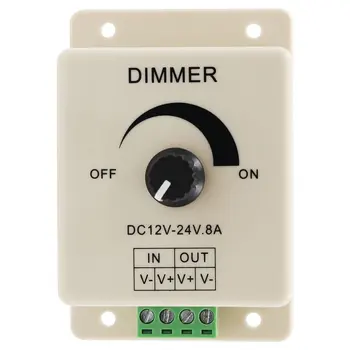 LED Dimmer Switch 12-24V 8A Reglabil Luminozitatea Lămpii Benzi Driver Singură Culoare Lumină de Alimentare Controler DC 12V LED