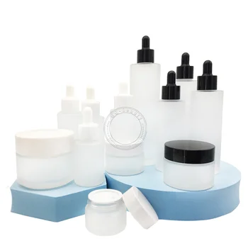 20ML-120ML Sticlă Mată Dropper Sticle cu Pipeta Ulei Esențial Esența Gol de Călătorie Containere Reactiv Pentru Cosmetice Parfumuri