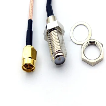 20BUC RF Coaxial Antenă Cablu de Extensie SMA Plug de sex Masculin Pin pentru a F Jack de sex Feminin Mufa Sertizare Cablu Coaxial RG316