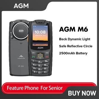 Versiunea rusă AGM M6 IP68 Push-Buton de Telefoane 4G Unlocked telefon Mobil 2500mAh Accidentat Telefon Dual SIM Telefon Pentru Seniori