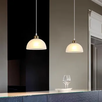 Nordic Pandantiv de Sticlă Lampă E27 Prindere Abajur de Sticla LED-uri de Lumină Agățat Dormitor Living Bucatarie Restaurant Decor Acasă