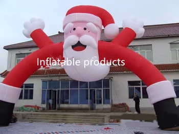 Cele mai Populare în aer liber Gonflabil Uriaș de Crăciun Arc cu Moș Crăciun 6m de ÎNALTĂ CALITATE NE