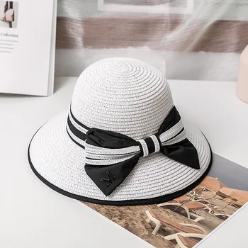 2023 Mare Arc de Vara pentru Femei de Moda All-meci Cumpărături Plaja Pălărie de Călătorie Pălării de Soare Casual en-Gros