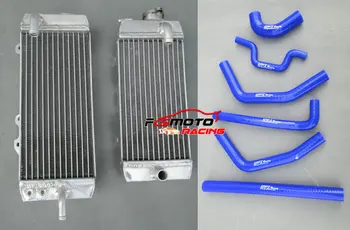 L&R, Radiator din Aluminiu + Furtun de Silicon de Răcire Pentru Kawasaki KXF250 KX250F KXF 250 2011 2012 11 12