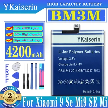 Pentru Xiaomi YKaiserin BM3M 4200mAh Baterie pentru Xiaomi 9 Se Mi9 SE Mi 9SE BM3M Înlocuire Baterii de Telefon+Instrumente de Cale NR.