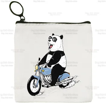 Tot Ce Vreau Să Fac Este Panda Nu Azi Panza Monedă Pungă Sac De Pânză Pătrat Mic Sac Cheie Sac Sac De Depozitare Bag Cardul De Desene Animate Monedă Pungă