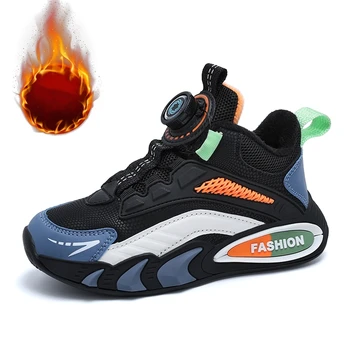 Moda De Iarnă Caldă Copii Adidasi De Pluș Baieti Din Piele Pantofi Casual Copii Sport Tenis De Mers Pe Jos De Pantofi Pentru Copii Pantofi De Bumbac 29-39
