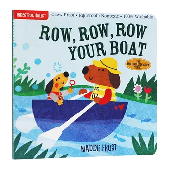 Indestructibles row row Rând Barca Ta,Iubito cărți pentru Copii cu vârste cuprinse între 1 2 3,engleză carte cu poze 9781523505104