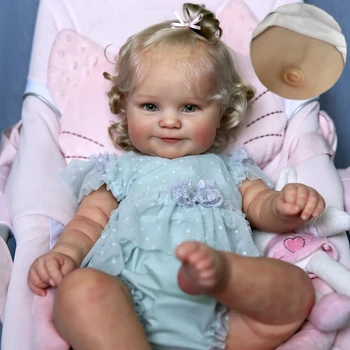 50cm Maddie Bebe Renăscut Fetele Corp Plin de Silicon Vinil Copil Nou-născut Păpuși Pentru Familia Cadou de Crăciun muñecas renăscut