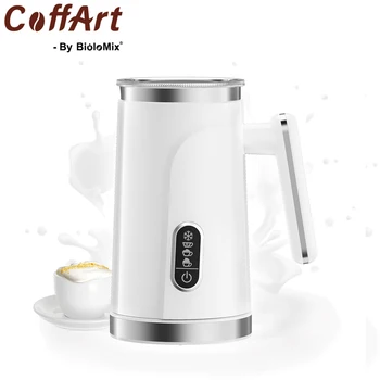 Coffart De BioloMix,4 în 1 Automat de Cald și Rece Spumant de Lapte Cald pentru cafea cu Lapte, Spuma de Filtru, Ciocolată Caldă, Cappuccino