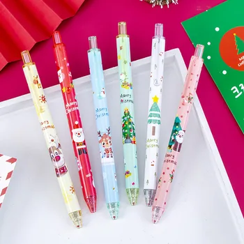 84PCS Crăciun Pixuri cu Gel om de Zăpadă Moș 0,5 mm Papetărie Semnătura Pen Cadouri pentru Copii Rechizite de Birou