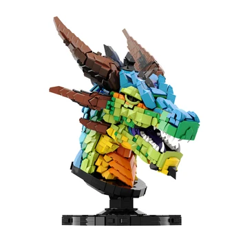 Gobricks MOC Colorat Dragon Cărămizi Model Ideal Constructii Blocuri de Asamblare DIY Colecta Jucării Cadou de Anul Nou Chinezesc Juguetes