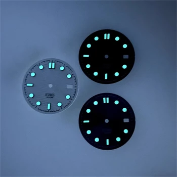 31mm cadranul NH35A pointer pe albastru verde luminos formați Haima 300 cadran de ceas