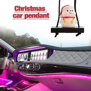 Desene animate de crăciun Ornamente de Design Leagăn Drăguț Moș Crăciun Copac Pandantiv Auto Oglinda Retrovizoare Pandantiv Auto Accesorii de interior