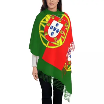 Personalizate Imprimate Pavilionul Portugaliei Eșarfă Bărbați Femei Toamna Iarna Eșarfe Cald Republicii portugheze Stema Șaluri Împachetări