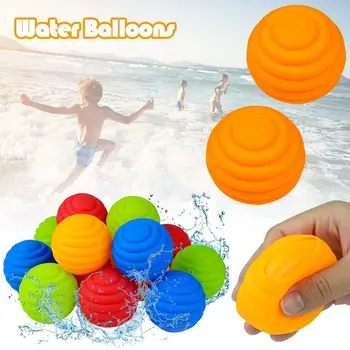 4BUC Reutilizabile de Apa balon Jocuri în aer liber, Plajă, Vară Reîncărcabile Auto de Etanșare Rapidă Umple de Apă de Silicon Ball Jucării pentru Copii