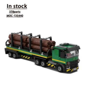 MOC-135440 Pădure Virgină Camion de Logare de Asamblare Despicare Blocuri Model 378 Blocuri Piese de Aniversare pentru Copii Jucarie Cadou