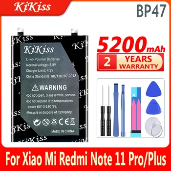 KiKiss Baterie BP47 5200mAh Pentru Xiao Mi Redmi Nota 11 Pro/Plus Note11+ Note11 Plus Note11 Pro 11Pro 11Plus Bateria de Mare Capacitate