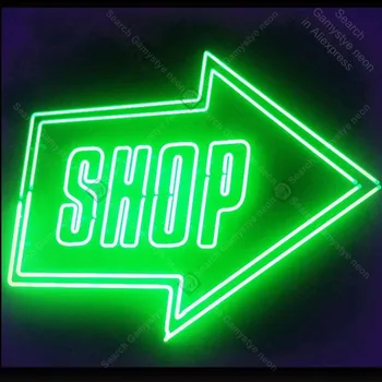 Semn de Neon pentru Magazin Neon Bec Semn Verde Săgeată de Lumină semn de perete pentru Camera Personalizate nein semn Express Lampa de Bere Accesaries manual
