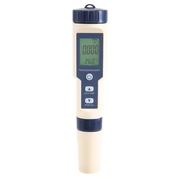 5 în 1 TDS/CE/PH/Salinitate/termometru Digital de Calitate a Apei Monitor Tester pentru Piscine, Apă Potabilă, Acvarii(cu