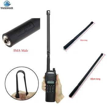 Pliabil CS Tactice Antena SMA-de sex Masculin Dual Band VHF UHF pentru Ham Radio RT3S Baofeng UV-5R TYT MD380 Wouxun KG-UV8D KG-UV9D Plus