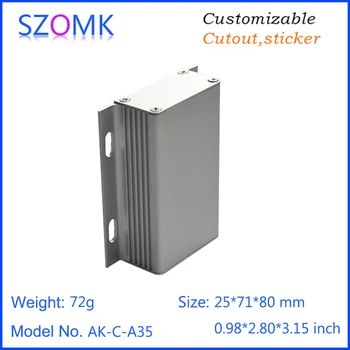 SZOMK noua cutie de aluminiu carcase pentru electronice pcb design (10buc) 25*70*80 mm aluminiu cutii de joncțiune, cabina de cutie