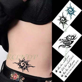 Impermeabil Tatuaj Temporar Autocolant scrisoare coroana scorpion soarele totem mici artă tatuaj flash tatuaj tatuaje false pentru fata femei bărbați