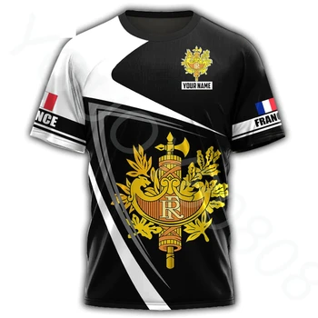 Vara Tipărite de Îmbrăcăminte pentru Bărbați Mânecă Scurtă T-Shirt Imprimat Tmark Tricou Personalizat Republicii franceze Stema Tricou