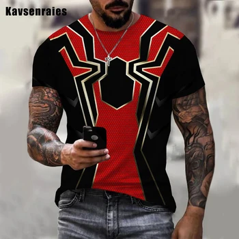 2023 Noi de Vara Păianjenul Roșu de Imprimare T-shirt Spider Imprimat 3D Tricou Barbati Cool Spider Maneci Scurte O-Gât T Camasi