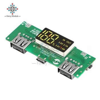 LED Dual USB 5V2.1A/1A Putere Mobil 18650 Modulul de Încărcare Baterie de Litiu, Încărcător de Bord Rapid Suprapreț Boost Circuit de Protecție