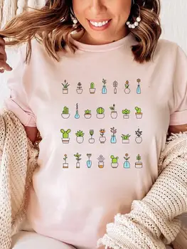 Haine Femei sex Feminin 90 Stil Floare Stil de Trend Vara T Îmbrăcăminte Print Graphic Tee de Moda cu Maneci Scurte Casual T-shirt
