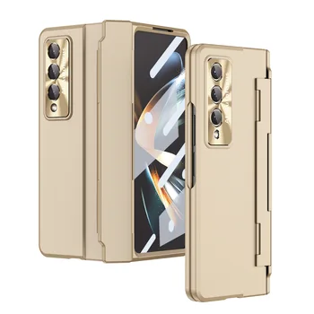 Caz pentru Samsung Z Ori De 4 Ori De 3 Telefon Caz Plat Balama Coajă de Film Integrat All-Inclusive Drop-Rezistent Capac de Protecție