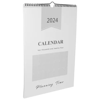 2024 montat pe Perete Calendar A3 Planificator de Muncă Pumn (Fericirea Edition) (20239-202412) Robust Lunar Agățat în Biroul de Acasă