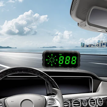 Viteza contor de parcurs Kilometraj HUD Digital Viteza de Alarmă Universal Pentru Toate Vehiculele Compass GPS Vitezometrul Afișează cele mai Noi C3010
